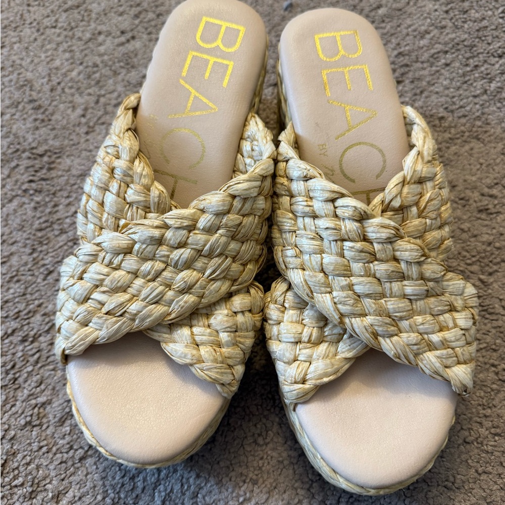 Matisse Tan Espadrille Shoes with Woven Design